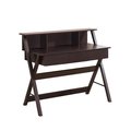 Back2Basics Writing Desk with Storage, Wenge - 38.7 x 44 x 22 in. BA2647837